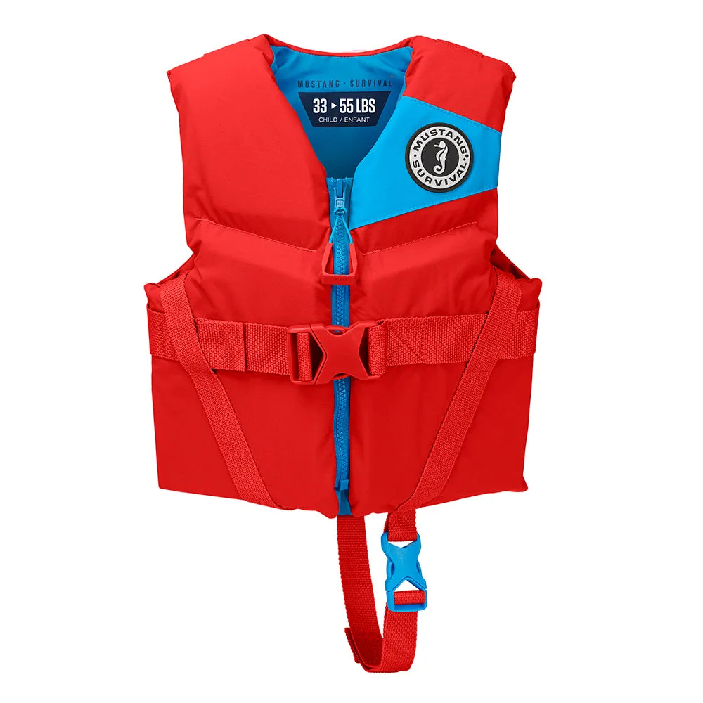 1iMustang-Child-REV-Foam-Vest-Red