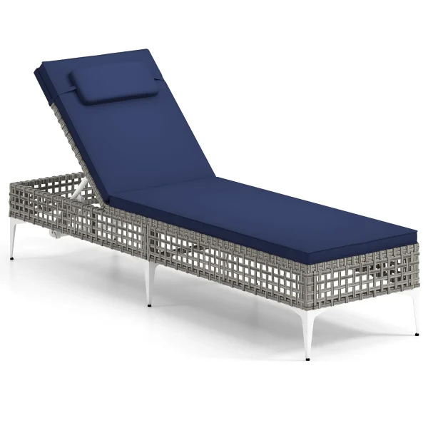 Tangkula Patio Chaise Lounge Chair