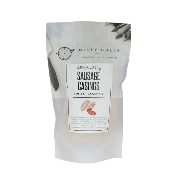 Misty Gully Natural Hog/Pig Sausage Casings  – Cacciatore (Size 44)