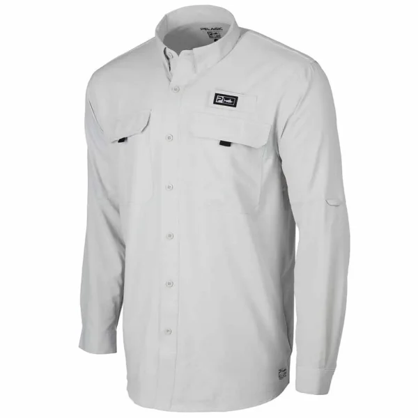 Pelagic Light Grey Keys L/S Fishing Shirt