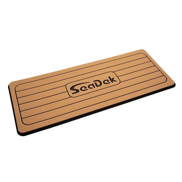 SeaDek Faux Teak Helm Station Pad - 16 x 39 20mm - Large - Faux Teak w/Black Laser SD Logo