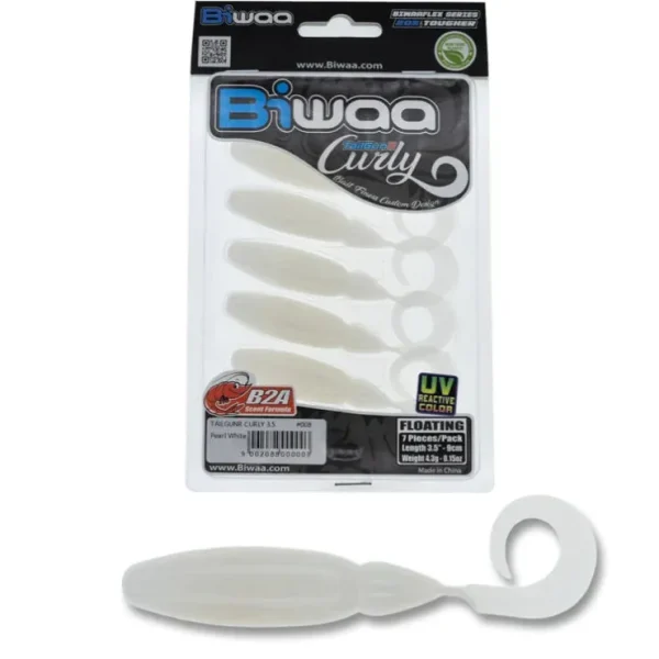Biwaa Curly Tails 2.5inch Pack of 8 Soft Plastic