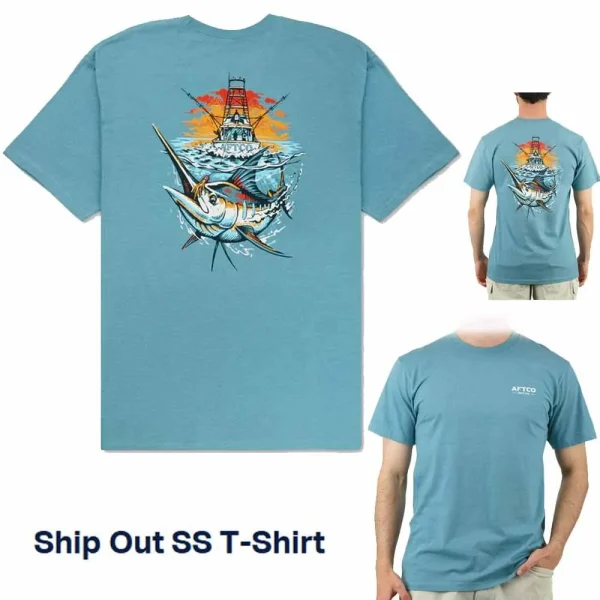 Aftco Aquifer Heather Ship Out S/S T-Shirt