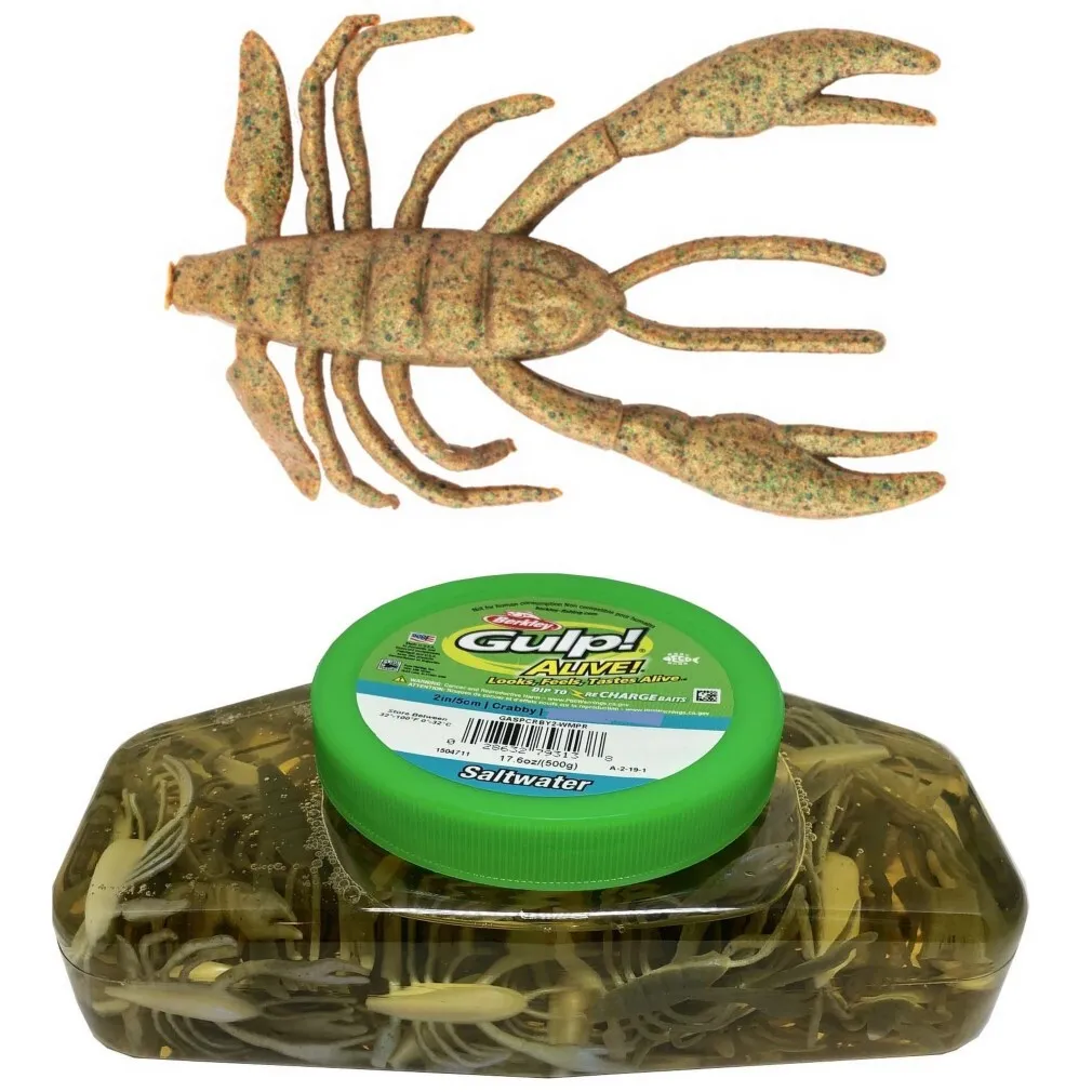 7sBerkley-Gulp-Alive-Crabby-2-Inch-Soft-Plastic-Crab-Lure-Bulk-Value-Tub