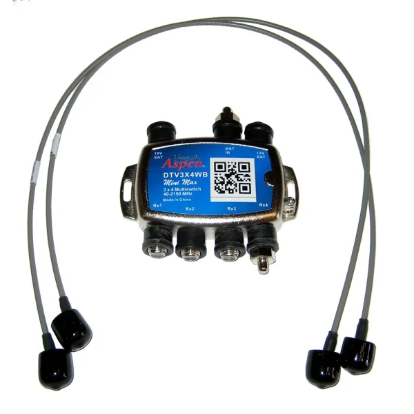 KVH TV-series Expansion Kit  Supports 3-4 DISH Network, Bell, or Sky Mexico Receivers