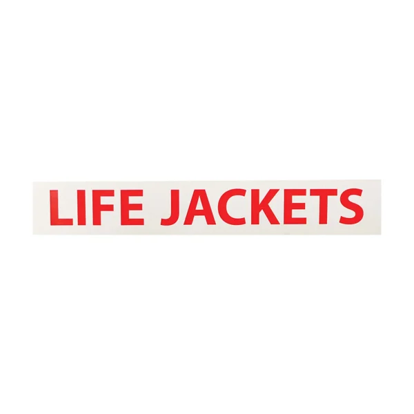 BLA Life Jacket Saftey Sticker Self Adhesive 226400
