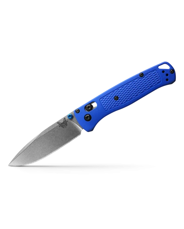 Benchmade Knives Bugout Blue Handle / Satin Blade