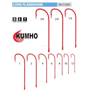 Kumho 11009 Red Long Shank Hooks Value Pack