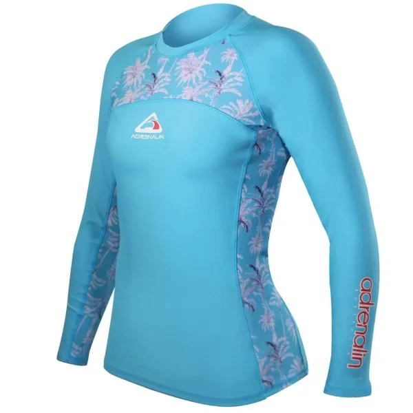 Adrenalin Ladies Beach Long Sleeve Rash Vest Aqua