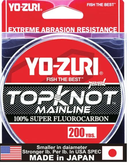 8bSALE-Yo-Zuri-Topknot-Mainline-Fluorocarbon-Line-200-yd-Natural-Clear