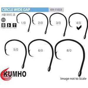 Kumho Wide Gap Black Circle Hooks - 11033